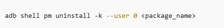 uninstall android apps from computer with adb