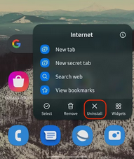 how to delete apps from samsung phone home screen