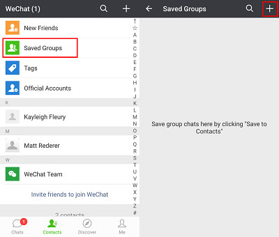 save groups on wechat