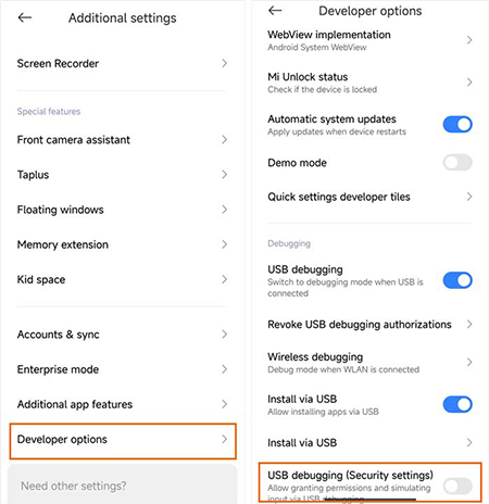 fix usb debugging greyed out on xiaomi