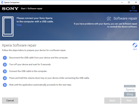 fix software issues with xperia companion