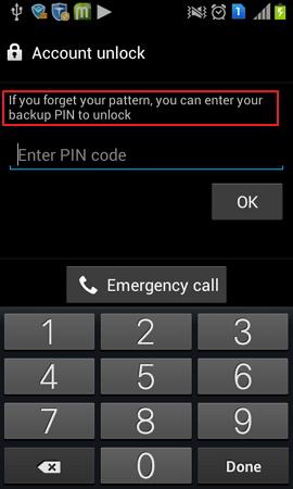 unlock android pattern lock without factory reset using backup pin