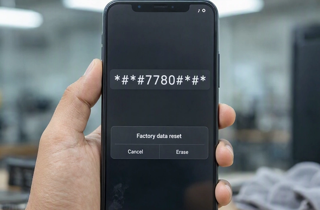 android factory reset code