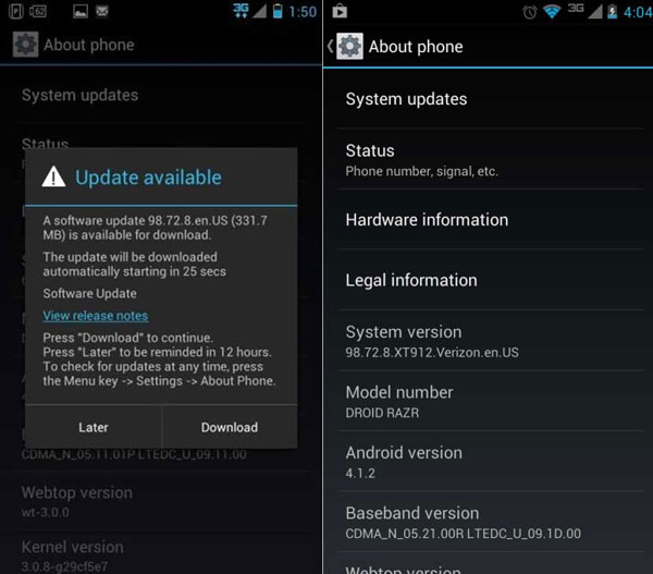 update android to fix enable and then disable airplan mode