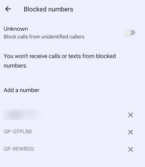 how to see blocked numbers on android via contacts app