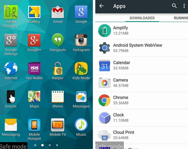 how to boot samsung into safe mode