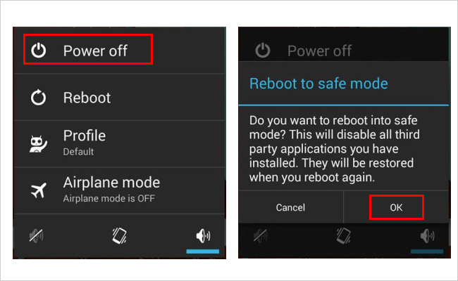 get android into safe mode