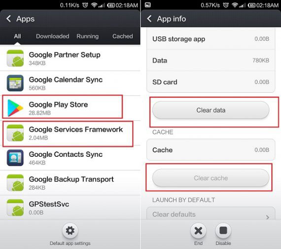 delete google play store caches