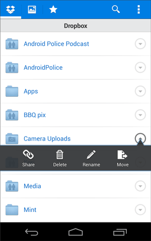 restroe samsung galaxy from dropbox app