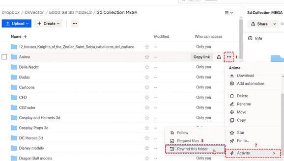 recover deleted files from dropbox with dropbox rewind
