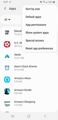 enable system apps to fix samsung phone keeps restarting