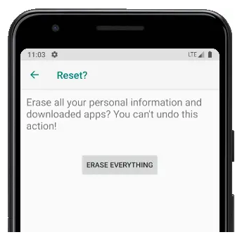 hard reset wiko from settings