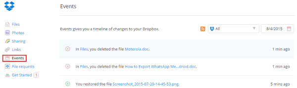 log in dropbox for pdf files recovery