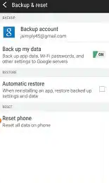 factory reset htc phone from settings