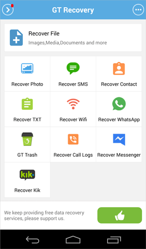 android sms recovery freeware like gt recovery