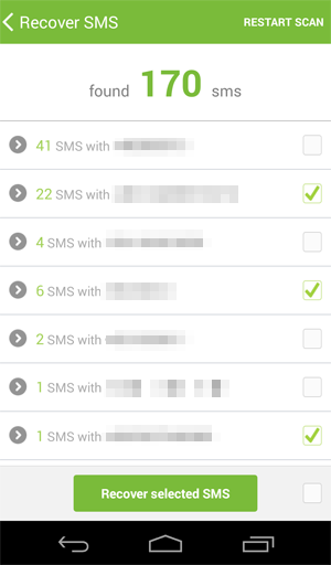 recover deleted sms from android phone with free app