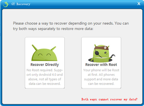 recover deleted files from android without root - gt recovery