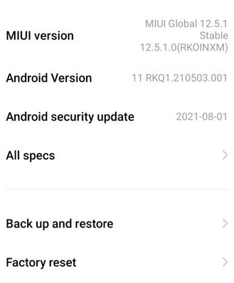 how to factory reset xiaomi from settings