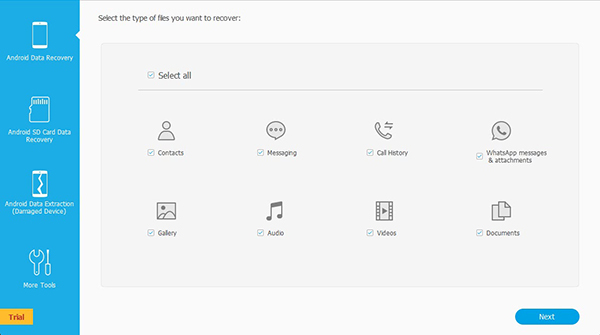 how to use airmore android data recovery