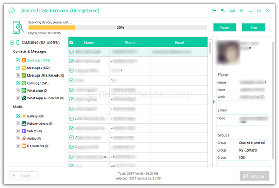 how to use apeaksoft android data recovery