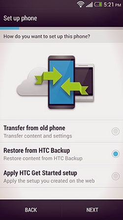 restore htc from htc backup