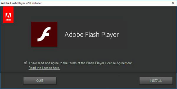 adobe flash player installation
