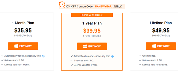 pricing of itoolab recovergo android