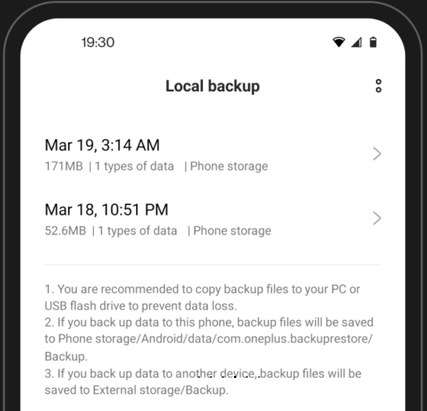 recover call history from oneplus with oneplus clone phone