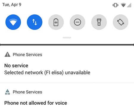 phone not allowed for voice