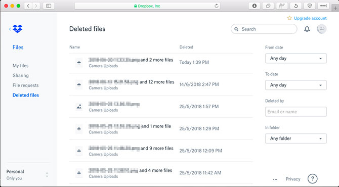 recover deleted videos from gallery on android from dropbox