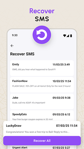 recover deleted text messages from tecno via recover deleted messages