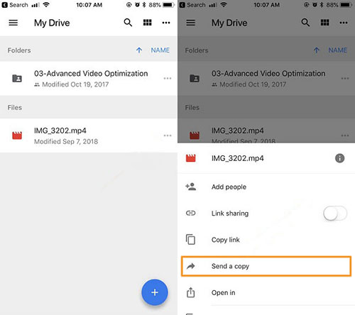 samsung video recovery with google drive