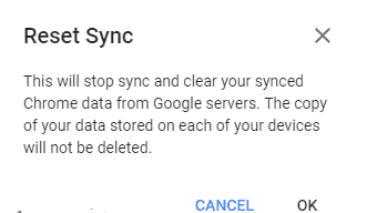 the reset sync feature