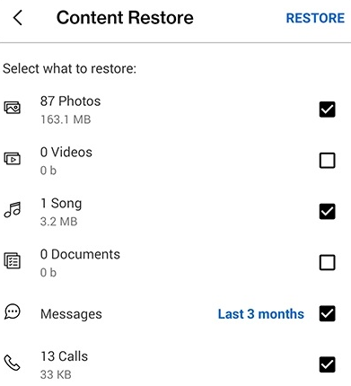restore contacts from verizon cloud to android or iphone