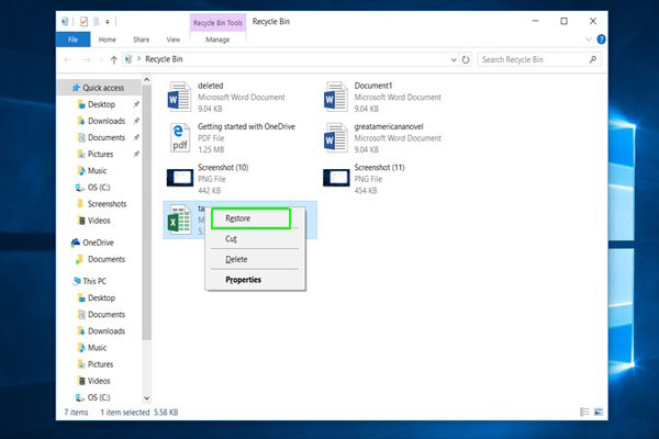recover deleted onedrive files on windows