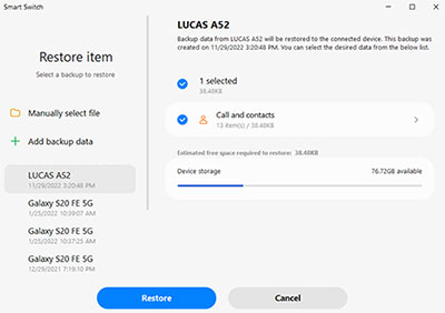 retrieve deleted call log on android with smart switch