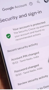 google account recovery via reviewing security activity