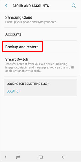 samsung backup and restore