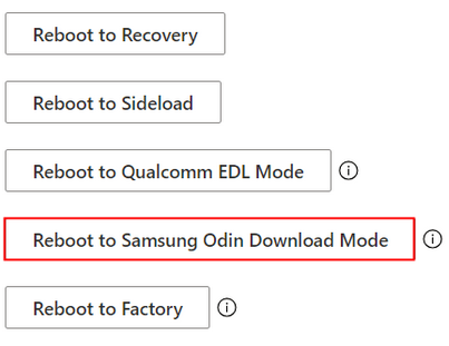 how to boot into samsung download mode via webadb