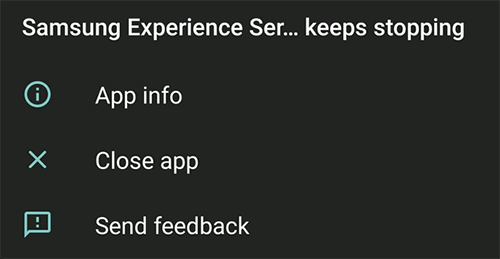 samsung experience service keeps stopping