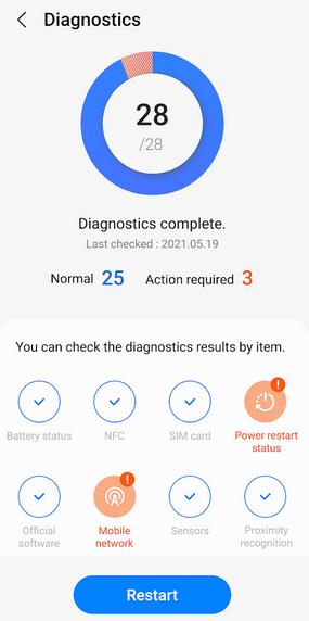 check battery health with the samsung members app