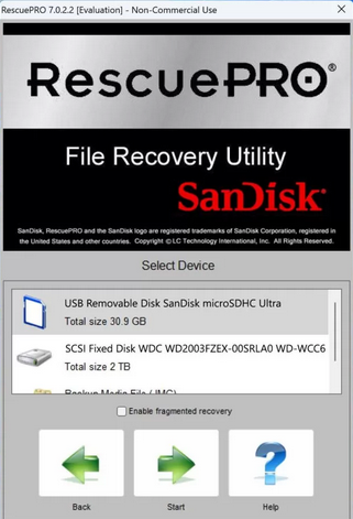 how to recover deleted photos from sandisk pen drive with sandisk rescuepro