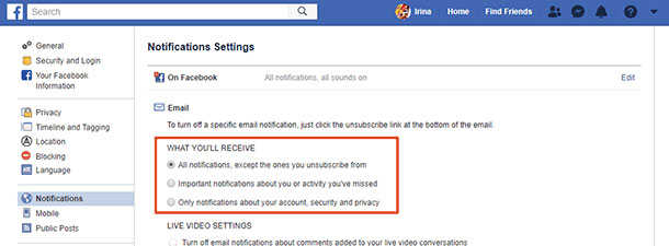 get deleted facebook messages back on android by setting up email notification