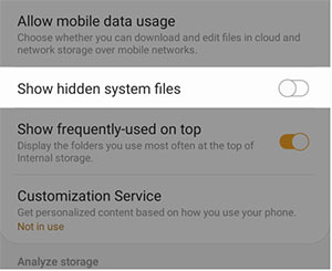 how to show hidden pictures on android using file manager