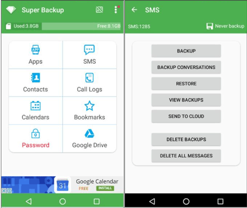 export text messages to csv with super backup and restore