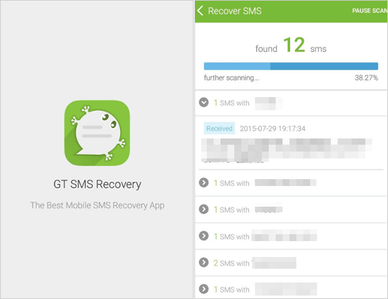 Recover Text Messages on Android via GT SMS Recovery