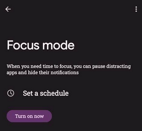 focus mode on android