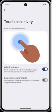 activate touch sensitivity to fix touch screen not working on samsung