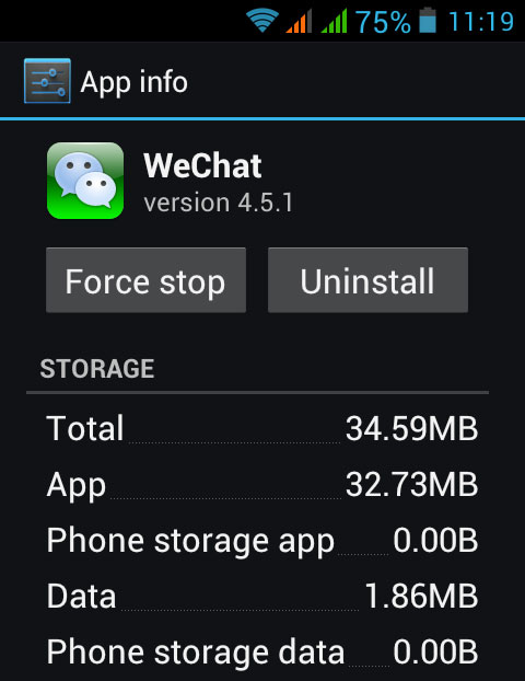 remove wechat from android