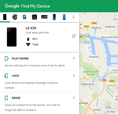 hard reset infinix via google find my device